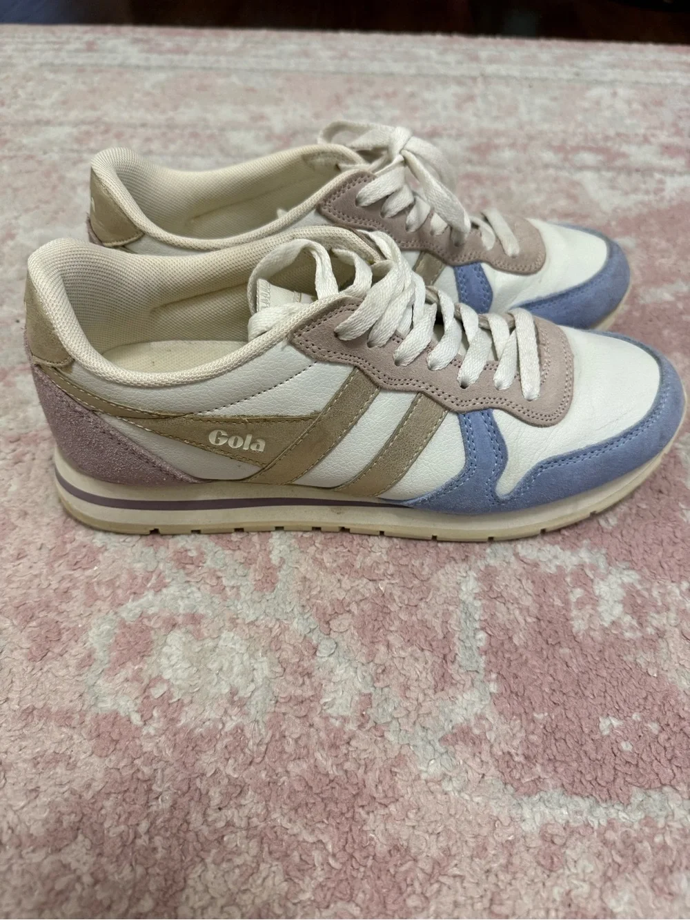 Gola Women's Colorblock Sneakers in Blue, Mauve and Beige